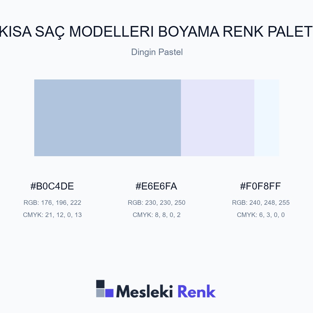 Kısa Saç Modelleri Boyama Dingin Pastel Renk Paleti
