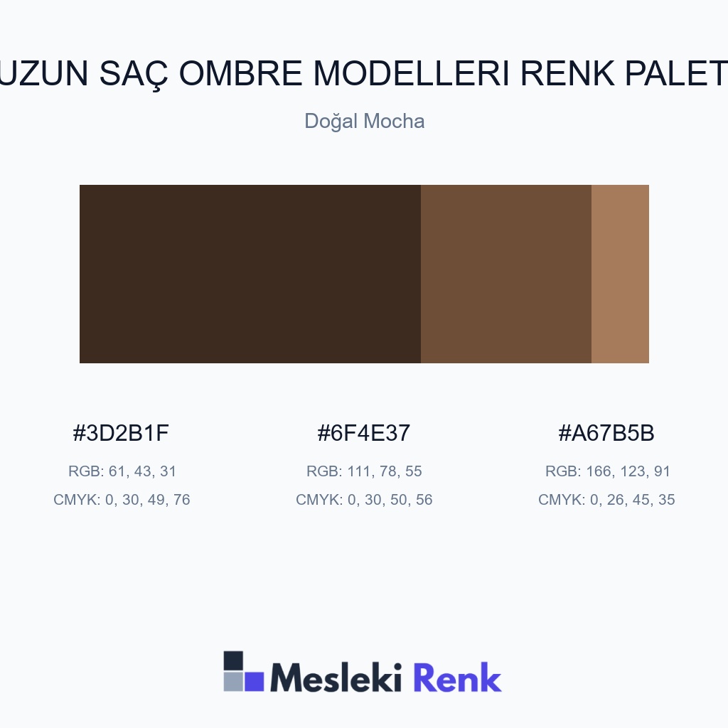 Uzun Saç Ombre Modelleri Doğal Mocha Renk Paleti
