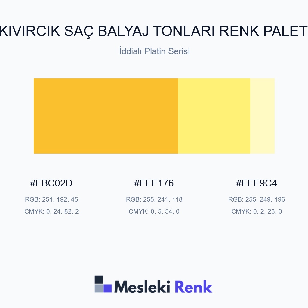 Kıvırcık Saç Balyaj Tonları İddialı Platin Serisi Renk Paleti