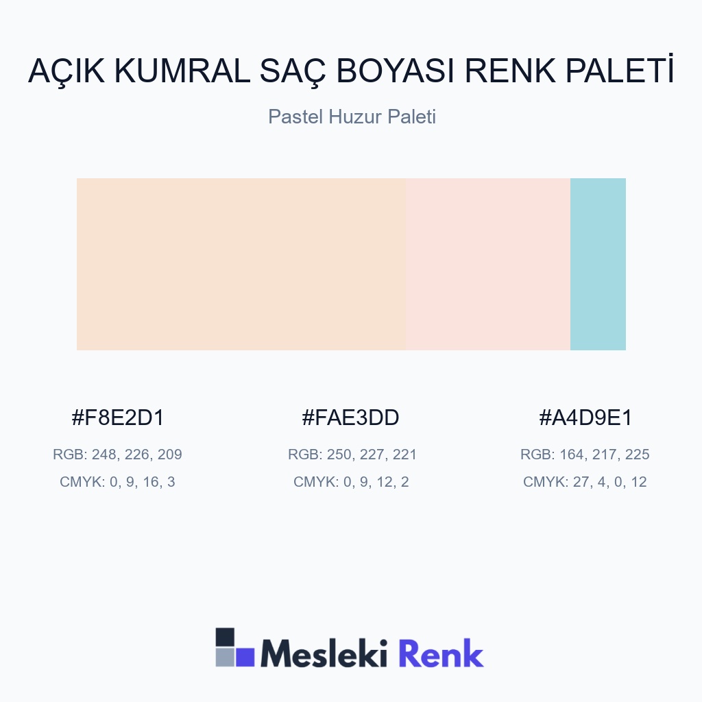 Açık Kumral Saç Boyası Pastel Huzur Paleti Renk Paleti
