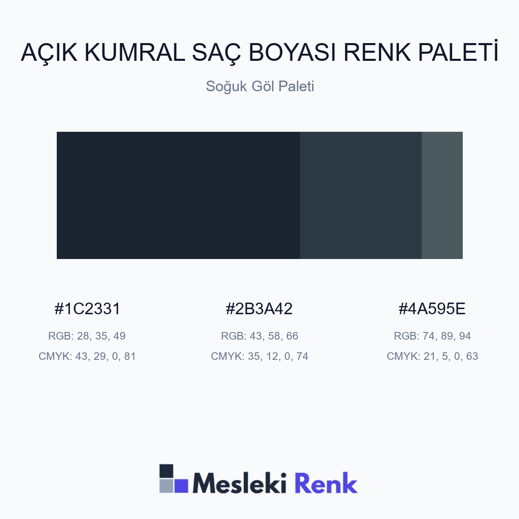 Açık Kumral Saç Boyası Soğuk Göl Paleti Renk Paleti
