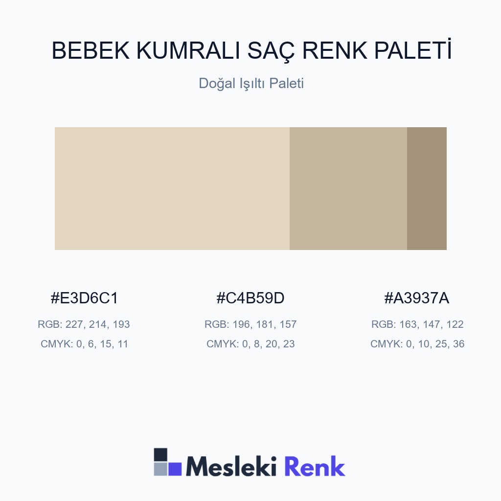 Bebek Kumralı Saç Doğal Işıltı Paleti Renk Paleti