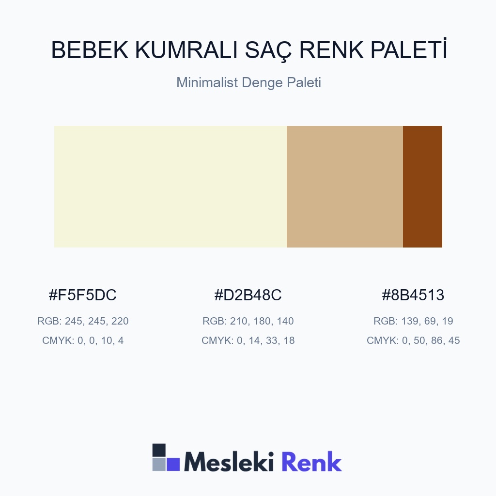 Bebek Kumralı Saç Minimalist Denge Paleti Renk Paleti