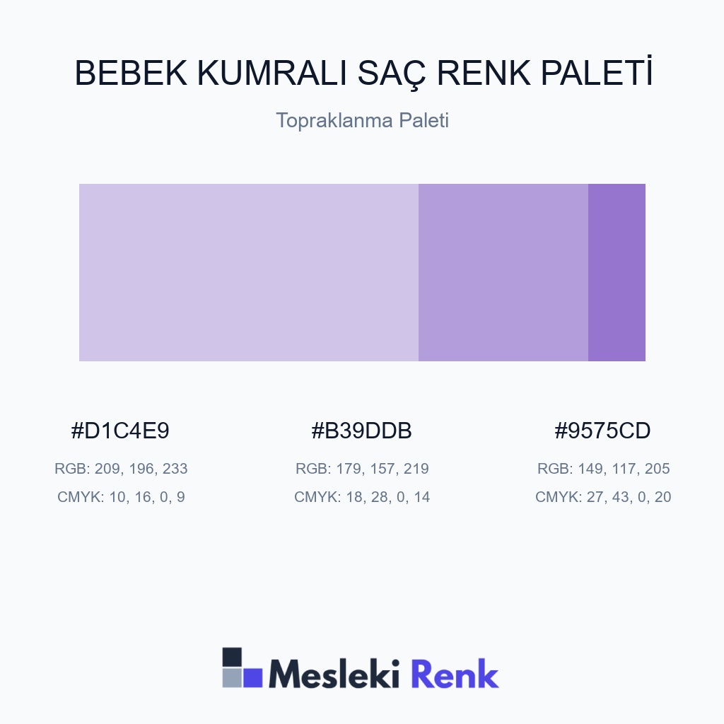 Bebek Kumralı Saç Topraklanma Paleti Renk Paleti