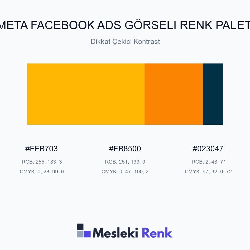 Meta Facebook Ads Görseli Dikkat Çekici Kontrast Renk Paleti