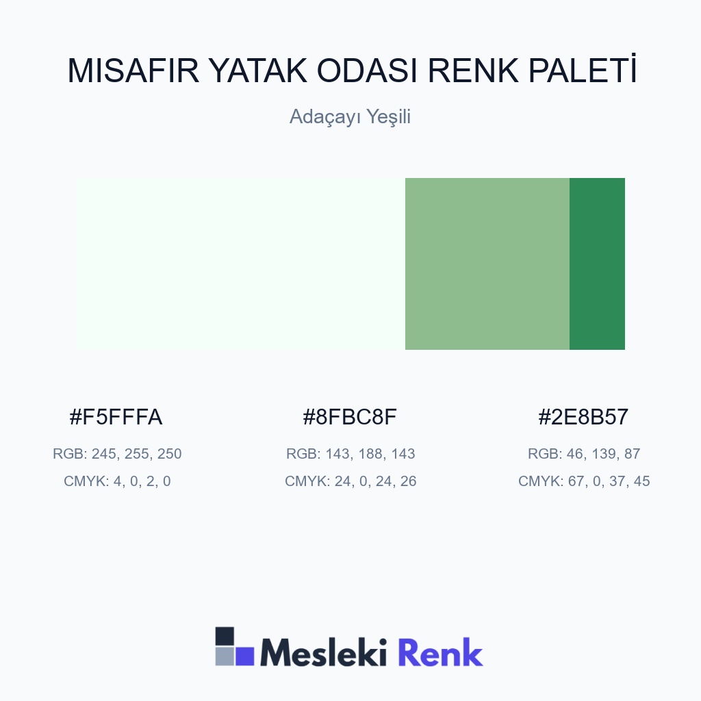 Misafir Yatak Odası Adaçayı Yeşili Renk Paleti
