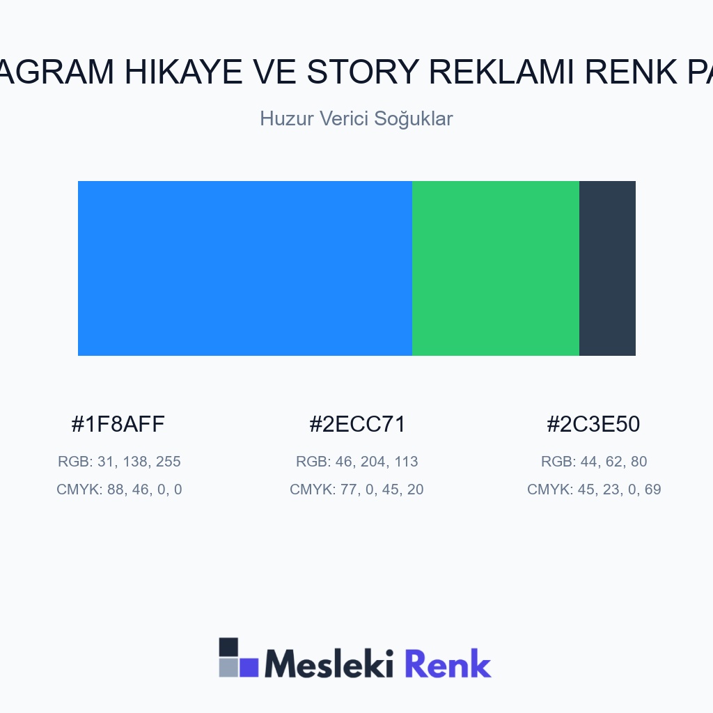 Instagram Hikaye ve Story Reklamı Huzur Verici Soğuklar Renk Paleti