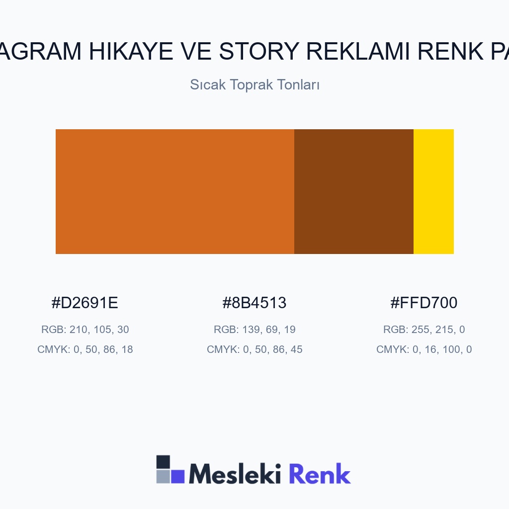 Instagram Hikaye ve Story Reklamı Sıcak Toprak Tonları Renk Paleti