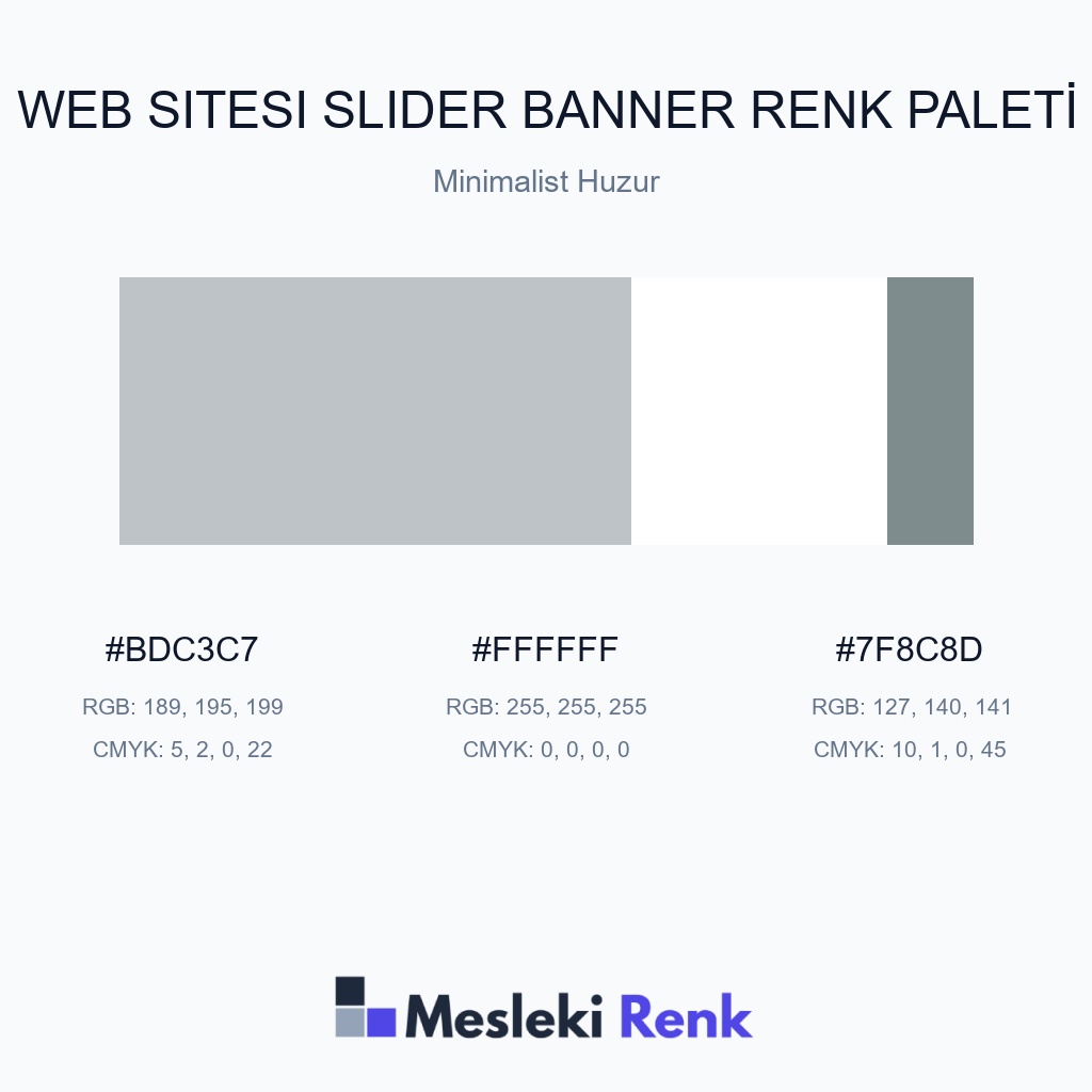 Web Sitesi Slider Banner Minimalist Huzur Renk Paleti