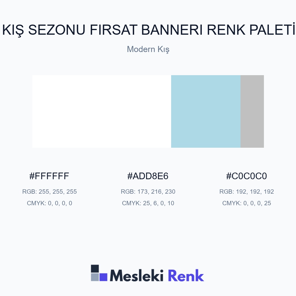 Kış Sezonu Fırsat Bannerı Modern Kış Renk Paleti
