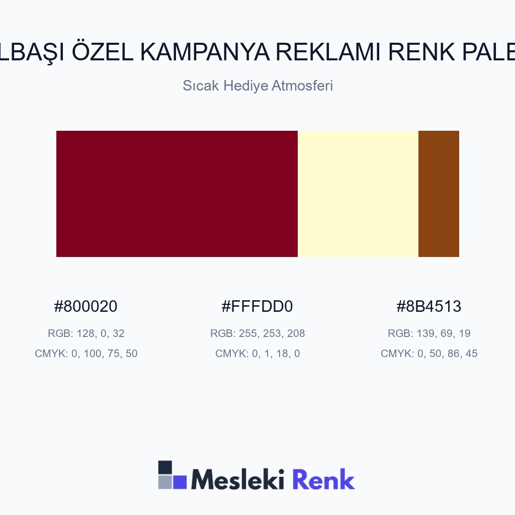 Yılbaşı Özel Kampanya Reklamı Sıcak Hediye Atmosferi Renk Paleti