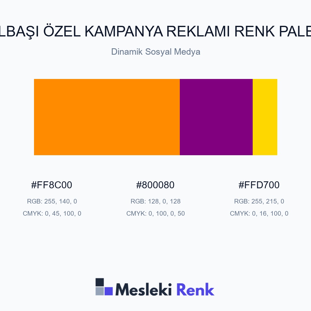 Yılbaşı Özel Kampanya Reklamı Dinamik Sosyal Medya Renk Paleti