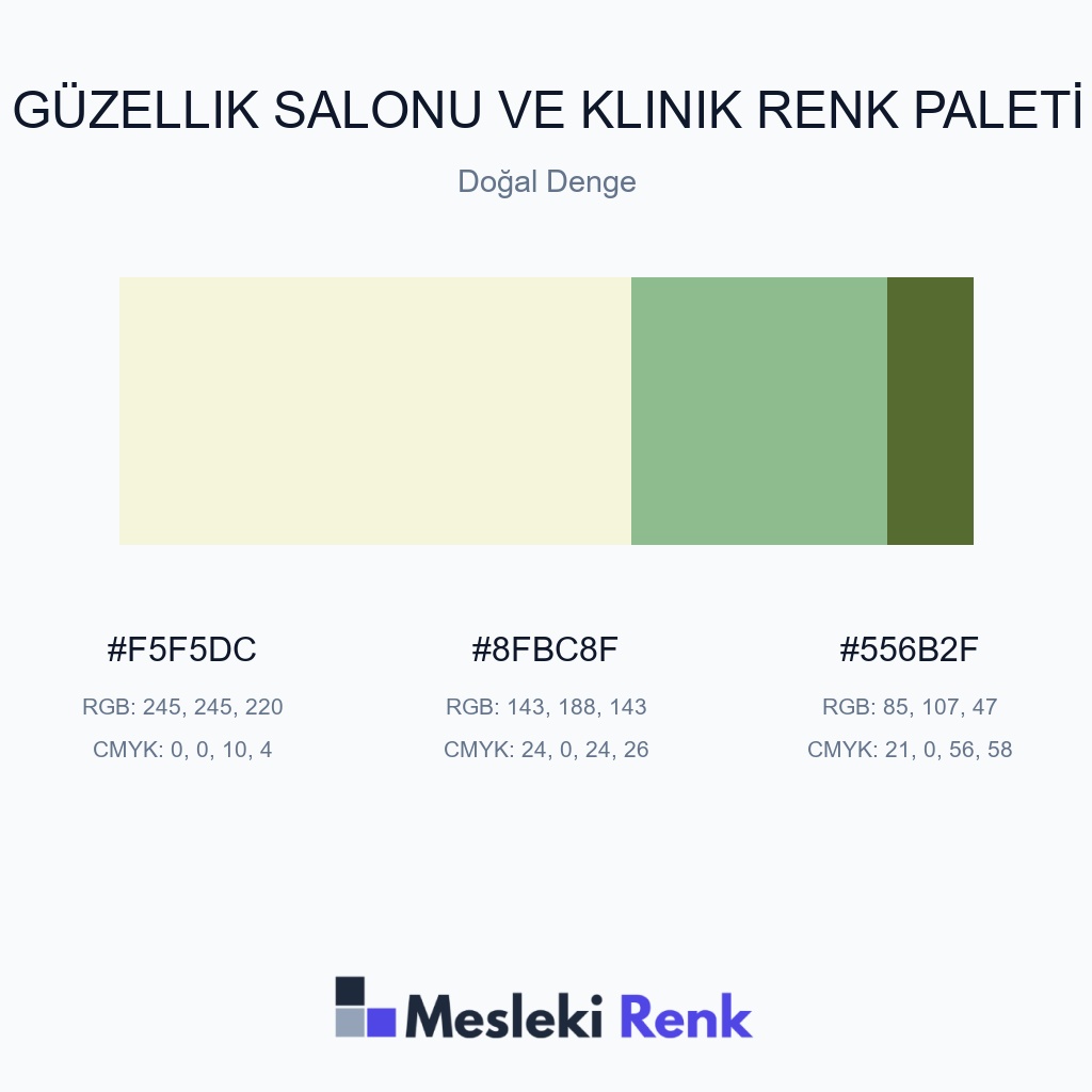 Güzellik Salonu ve Klinik Doğal Denge Renk Paleti