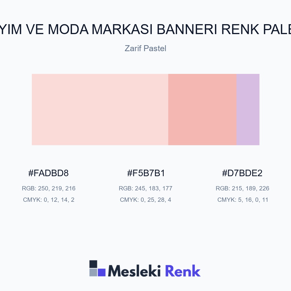 Giyim ve Moda Markası Bannerı Zarif Pastel Renk Paleti