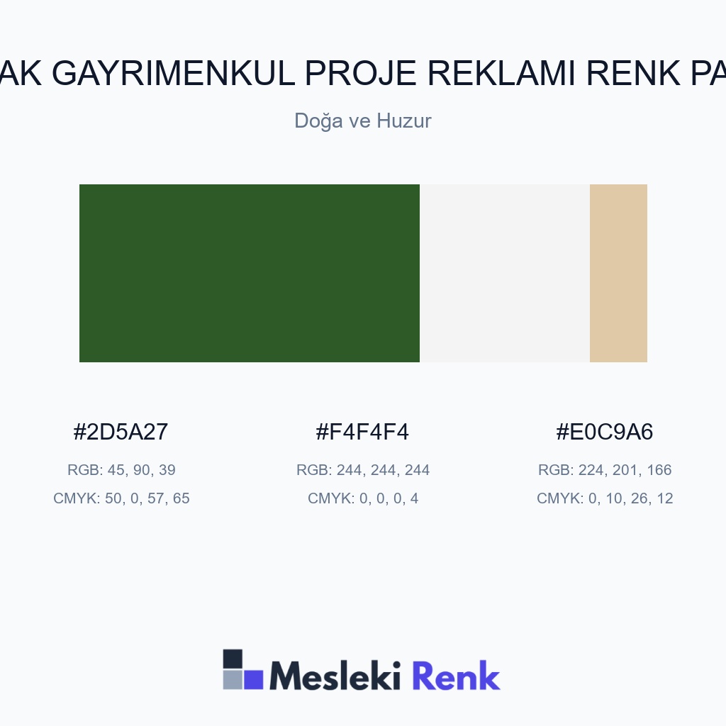 Emlak Gayrimenkul Proje Reklamı Doğa ve Huzur Renk Paleti