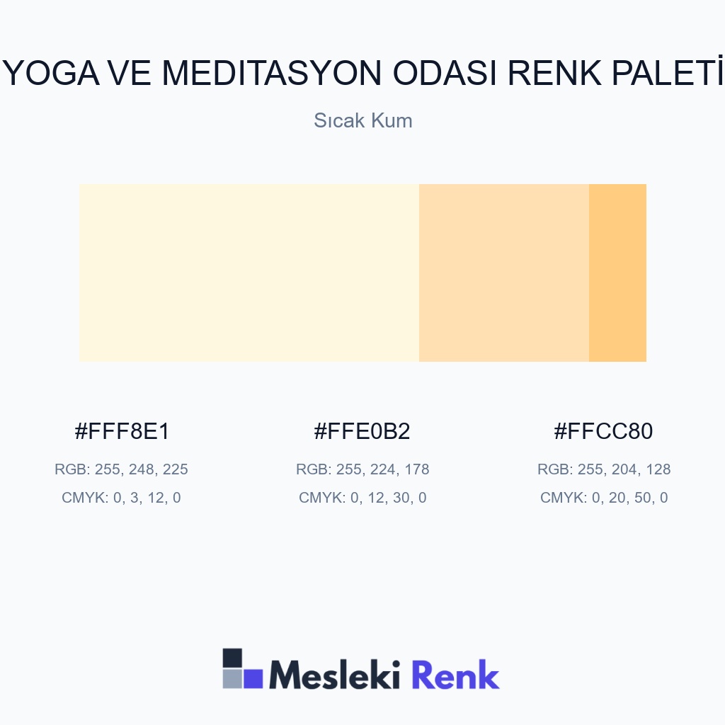 Yoga ve Meditasyon Odası Sıcak Kum Renk Paleti