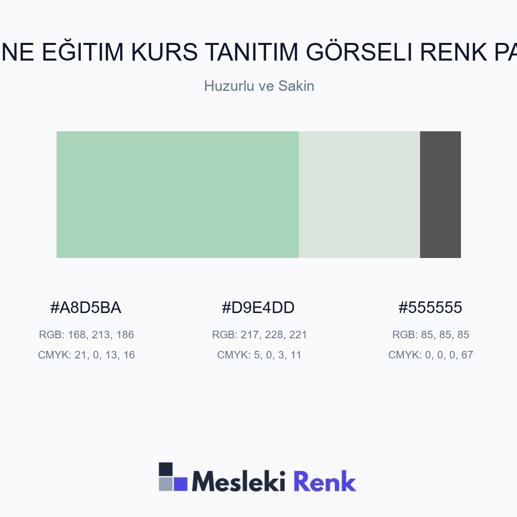 Online Eğitim Kurs Tanıtım Görseli Huzurlu ve Sakin Renk Paleti