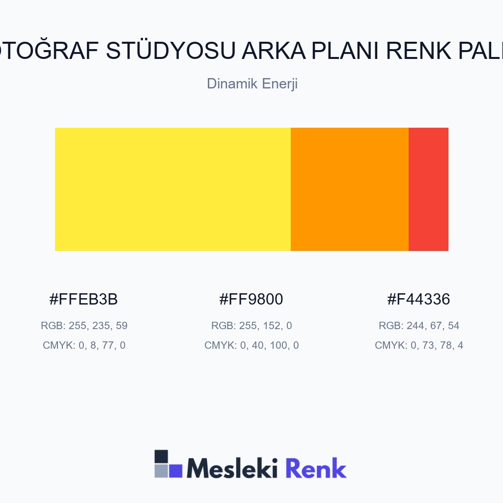 Fotoğraf Stüdyosu Arka Planı Dinamik Enerji Renk Paleti