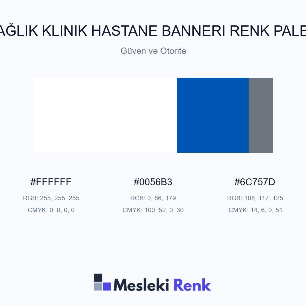 Sağlık Klinik Hastane Bannerı Güven ve Otorite Renk Paleti