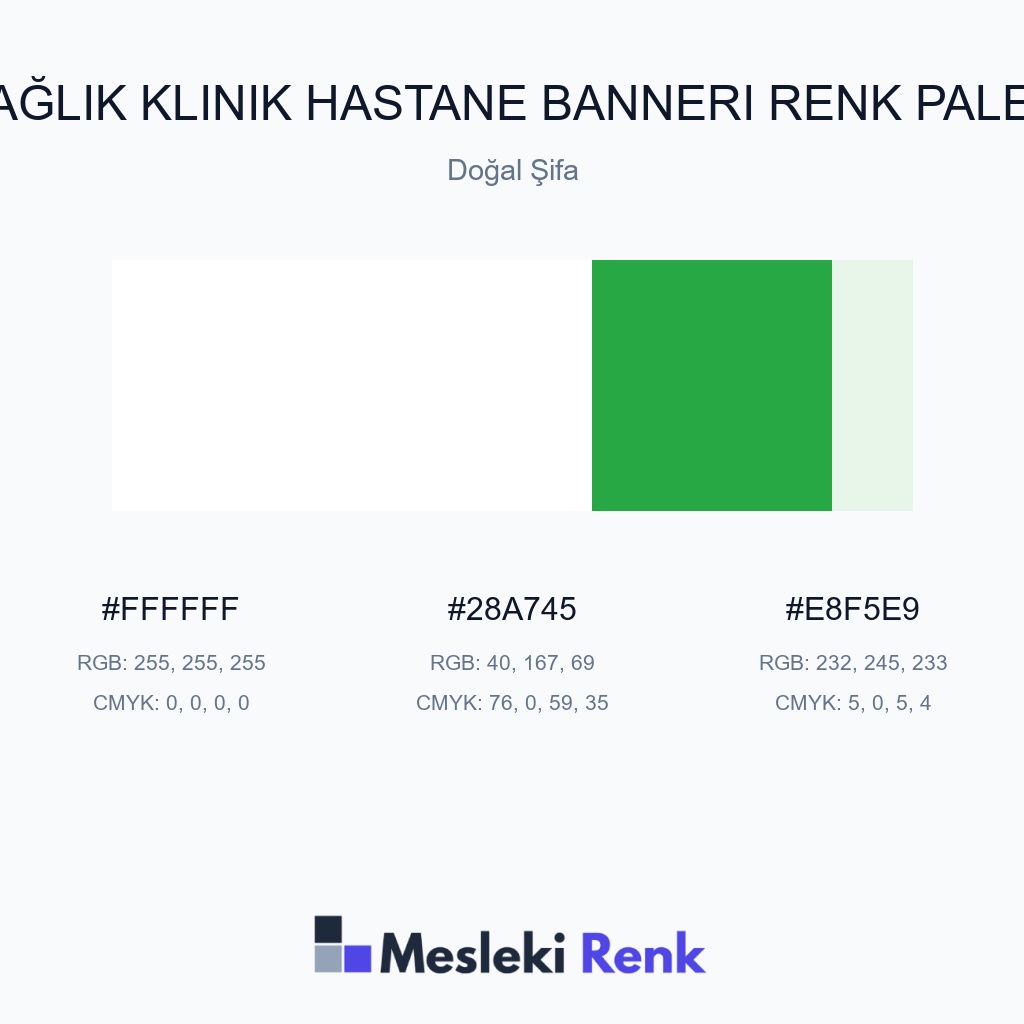 Sağlık Klinik Hastane Bannerı Doğal Şifa Renk Paleti