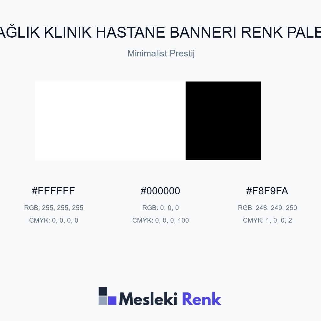 Sağlık Klinik Hastane Bannerı Minimalist Prestij Renk Paleti