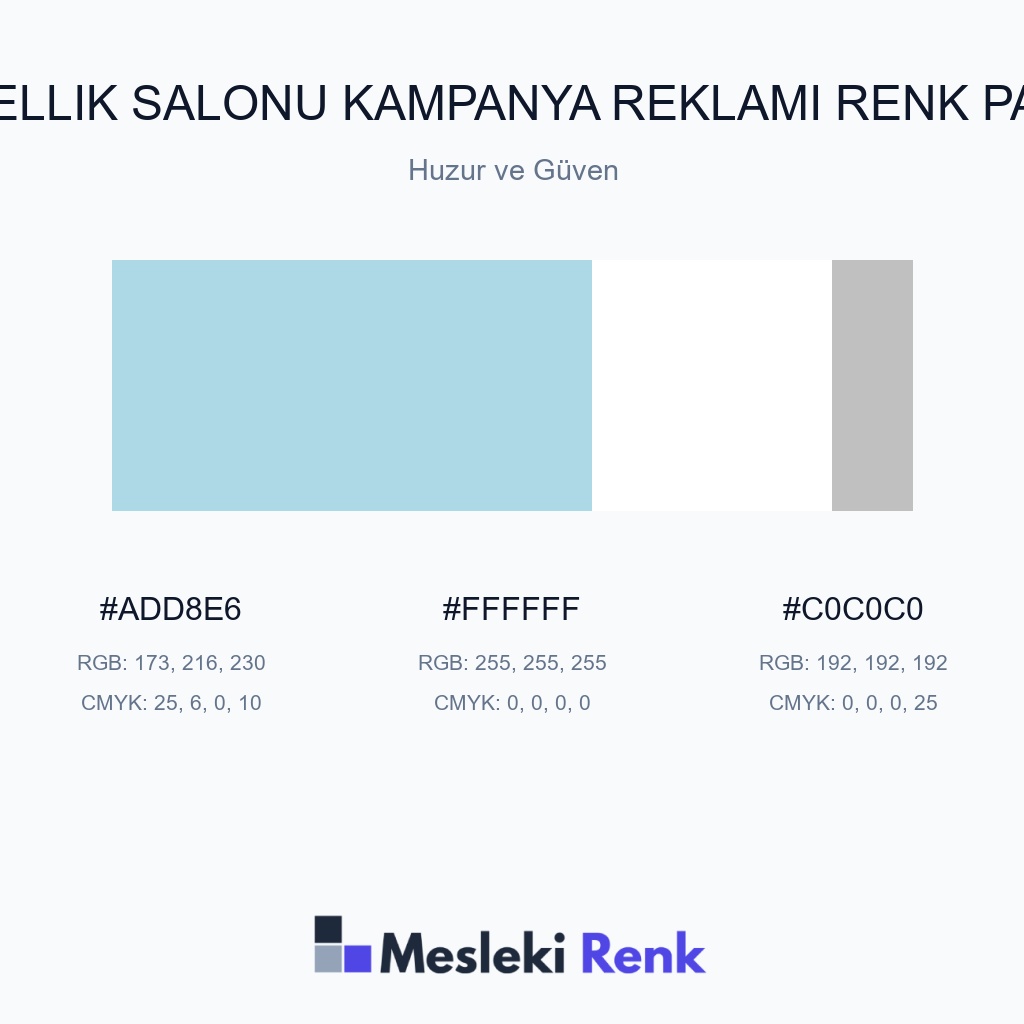 Güzellik Salonu Kampanya Reklamı Huzur ve Güven Renk Paleti