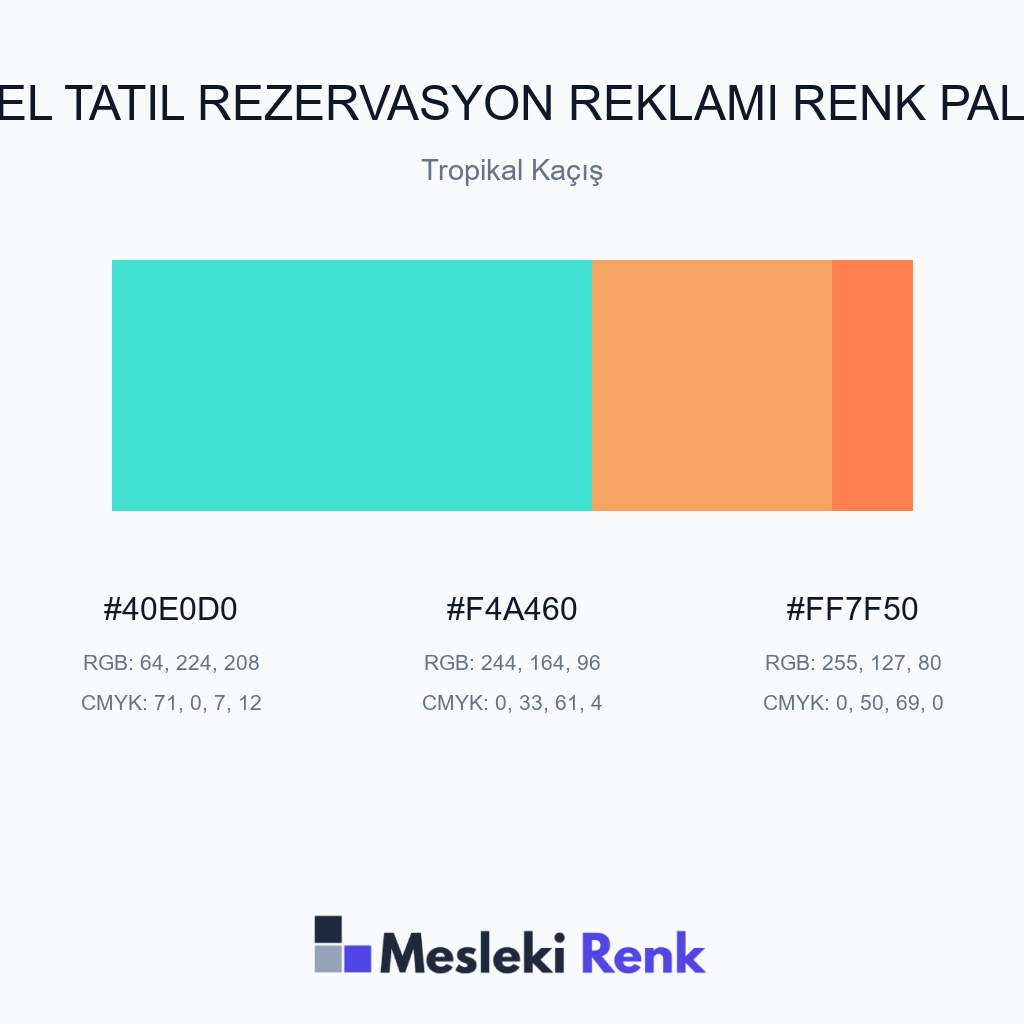 Otel Tatil Rezervasyon Reklamı Tropikal Kaçış Renk Paleti
