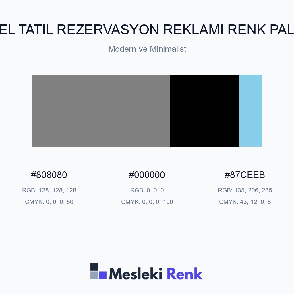 Otel Tatil Rezervasyon Reklamı Modern ve Minimalist Renk Paleti