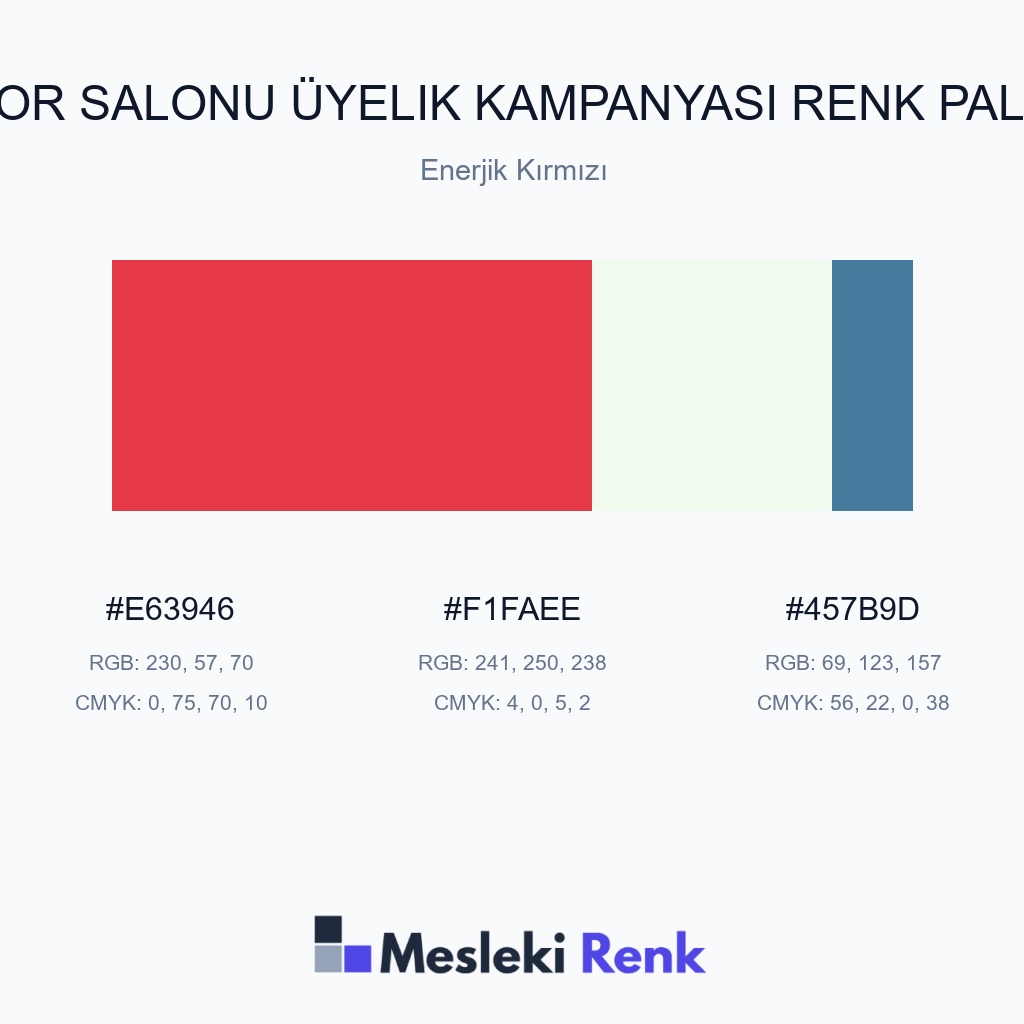 Spor Salonu Üyelik Kampanyası Enerjik Kırmızı Renk Paleti