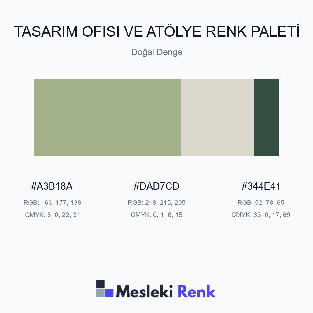 Tasarım Ofisi ve Atölye Doğal Denge Renk Paleti