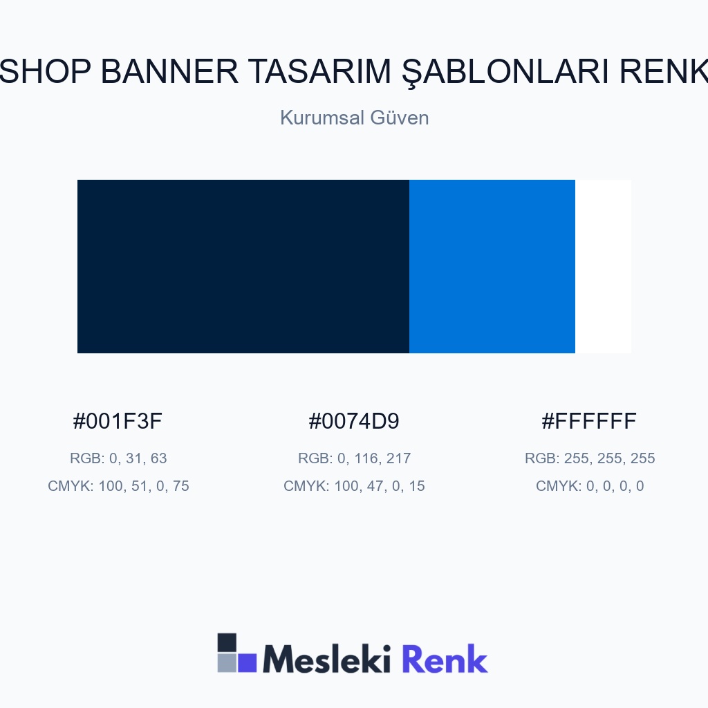 Photoshop Banner Tasarım Şablonları Kurumsal Güven Renk Paleti