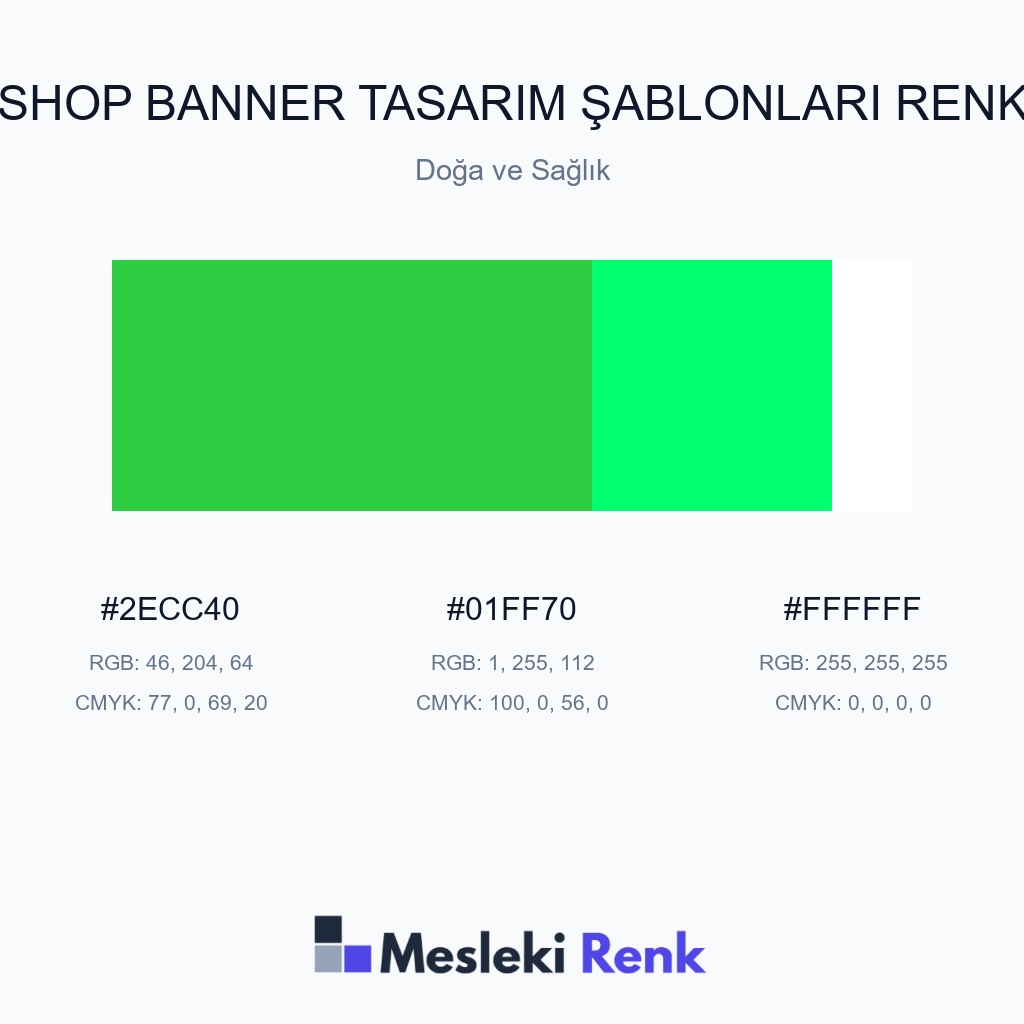 Photoshop Banner Tasarım Şablonları Doğa ve Sağlık Renk Paleti