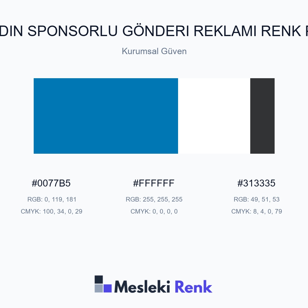LinkedIn Sponsorlu Gönderi Reklamı Kurumsal Güven Renk Paleti