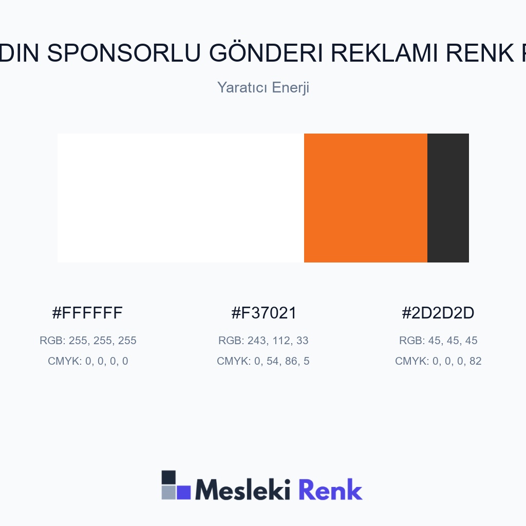 LinkedIn Sponsorlu Gönderi Reklamı Yaratıcı Enerji Renk Paleti