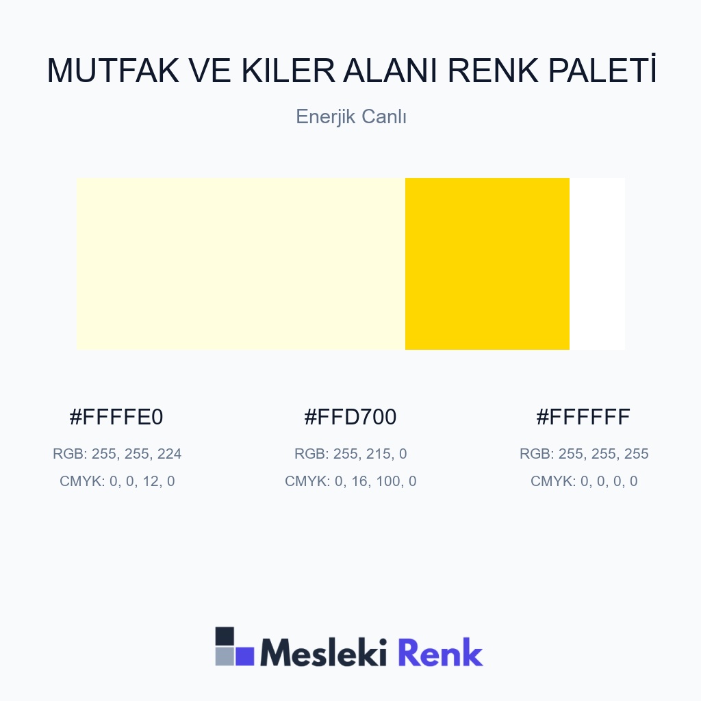 Mutfak ve Kiler Alanı Enerjik Canlı Renk Paleti