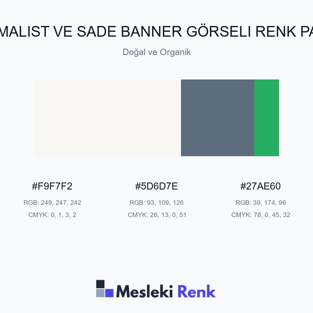 Minimalist ve Sade Banner Görseli Doğal ve Organik Renk Paleti