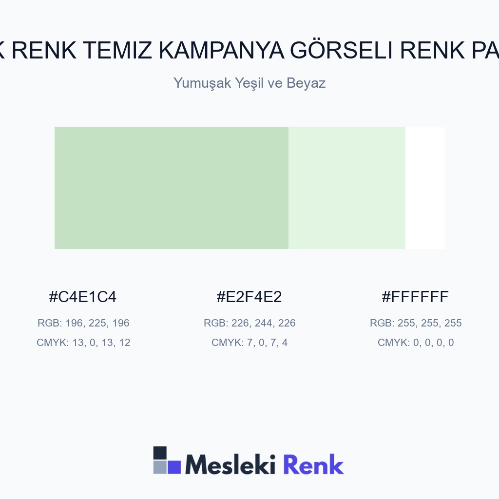 Açık Renk Temiz Kampanya Görseli Yumuşak Yeşil ve Beyaz Renk Paleti