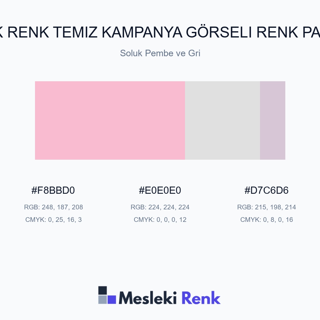Açık Renk Temiz Kampanya Görseli Soluk Pembe ve Gri Renk Paleti