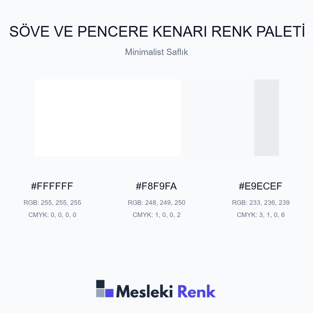 Söve ve Pencere Kenarı Minimalist Saflık Renk Paleti