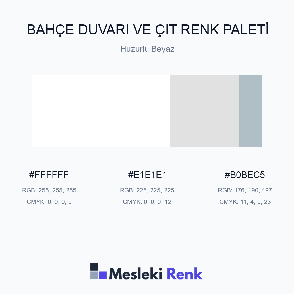 Bahçe Duvarı ve Çit Huzurlu Beyaz Renk Paleti