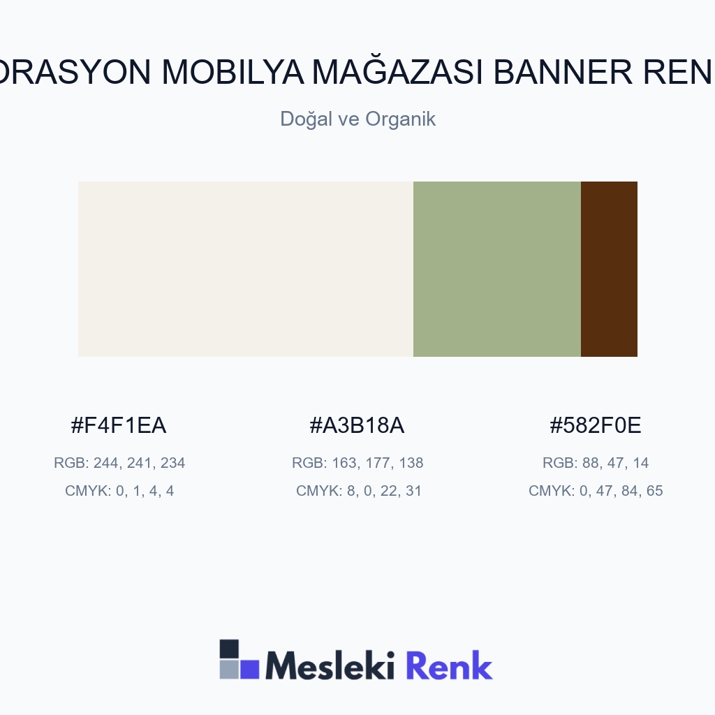 Ev Dekorasyon Mobilya Mağazası Banner Doğal ve Organik Renk Paleti