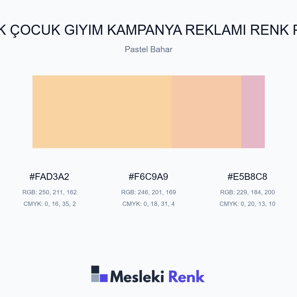 Bebek Çocuk Giyim Kampanya Reklamı Pastel Bahar Renk Paleti