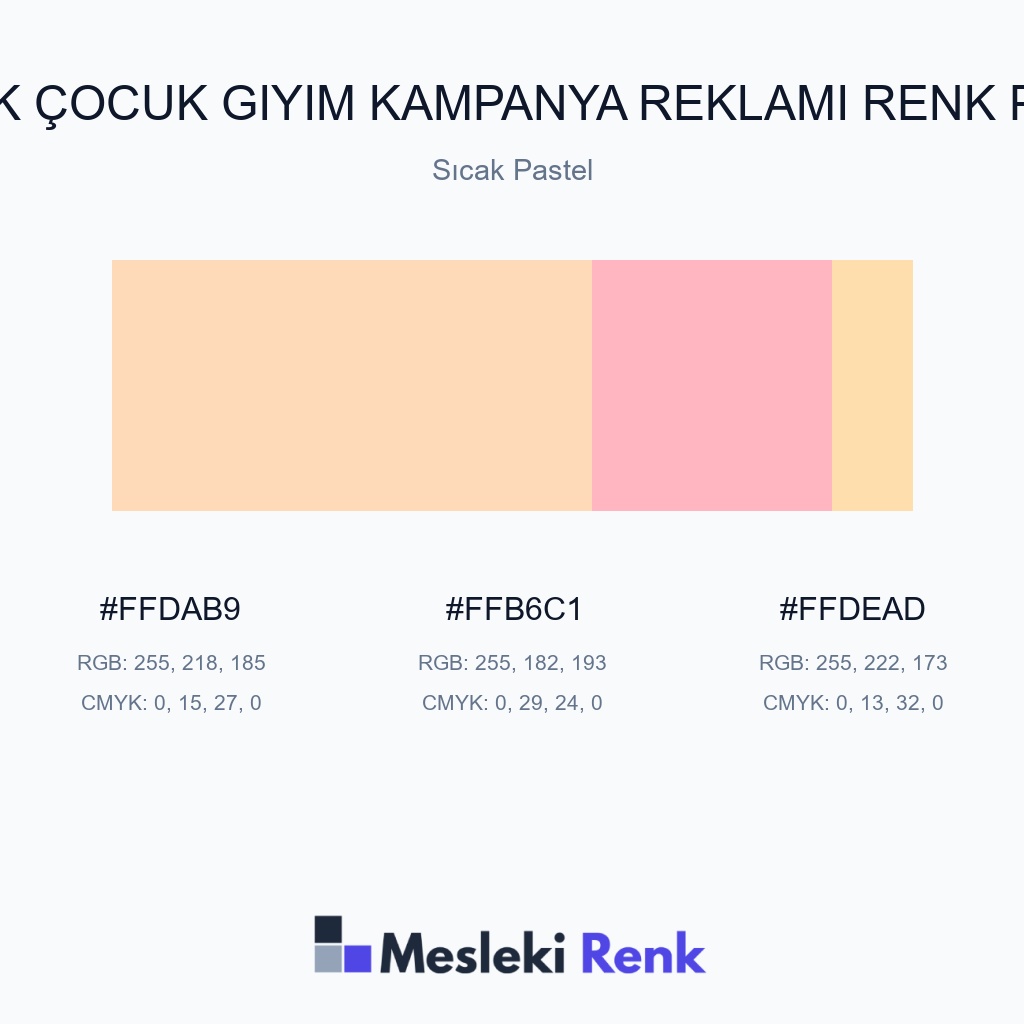 Bebek Çocuk Giyim Kampanya Reklamı Sıcak Pastel Renk Paleti