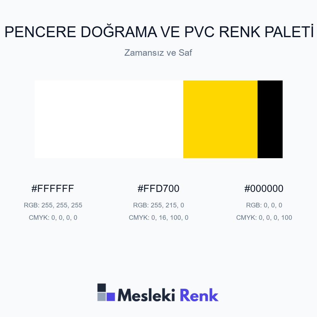 Pencere Doğrama ve PVC Zamansız ve Saf Renk Paleti