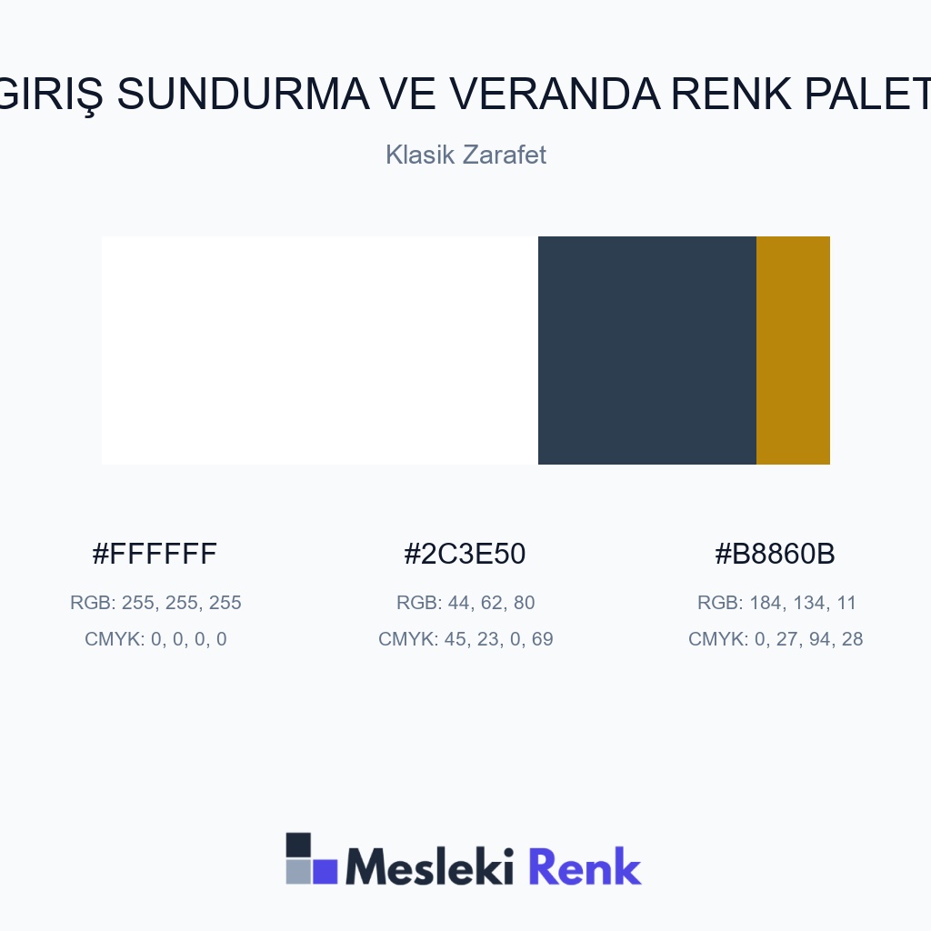 Giriş Sundurma ve Veranda Klasik Zarafet Renk Paleti