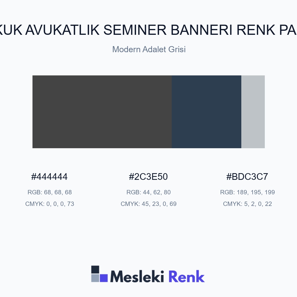 Hukuk Avukatlık Seminer Bannerı Modern Adalet Grisi Renk Paleti