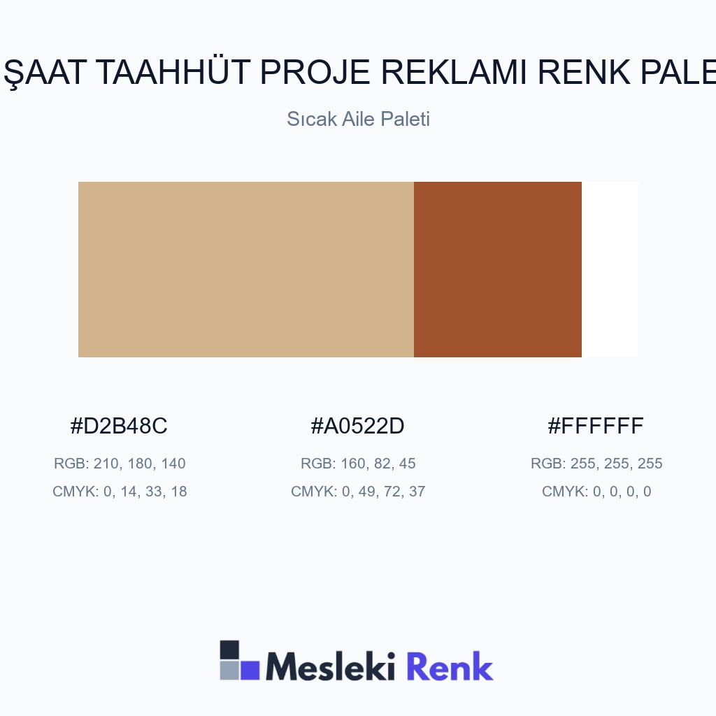 İnşaat Taahhüt Proje Reklamı Sıcak Aile Paleti Renk Paleti