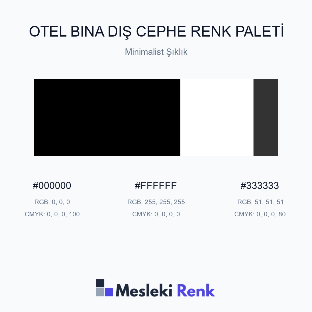 Otel Bina Dış Cephe Minimalist Şıklık Renk Paleti