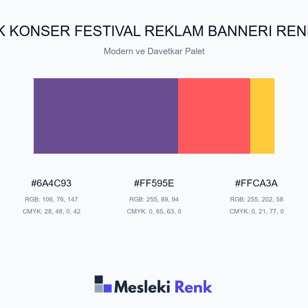 Etkinlik Konser Festival Reklam Bannerı Modern ve Davetkar Palet Renk Paleti