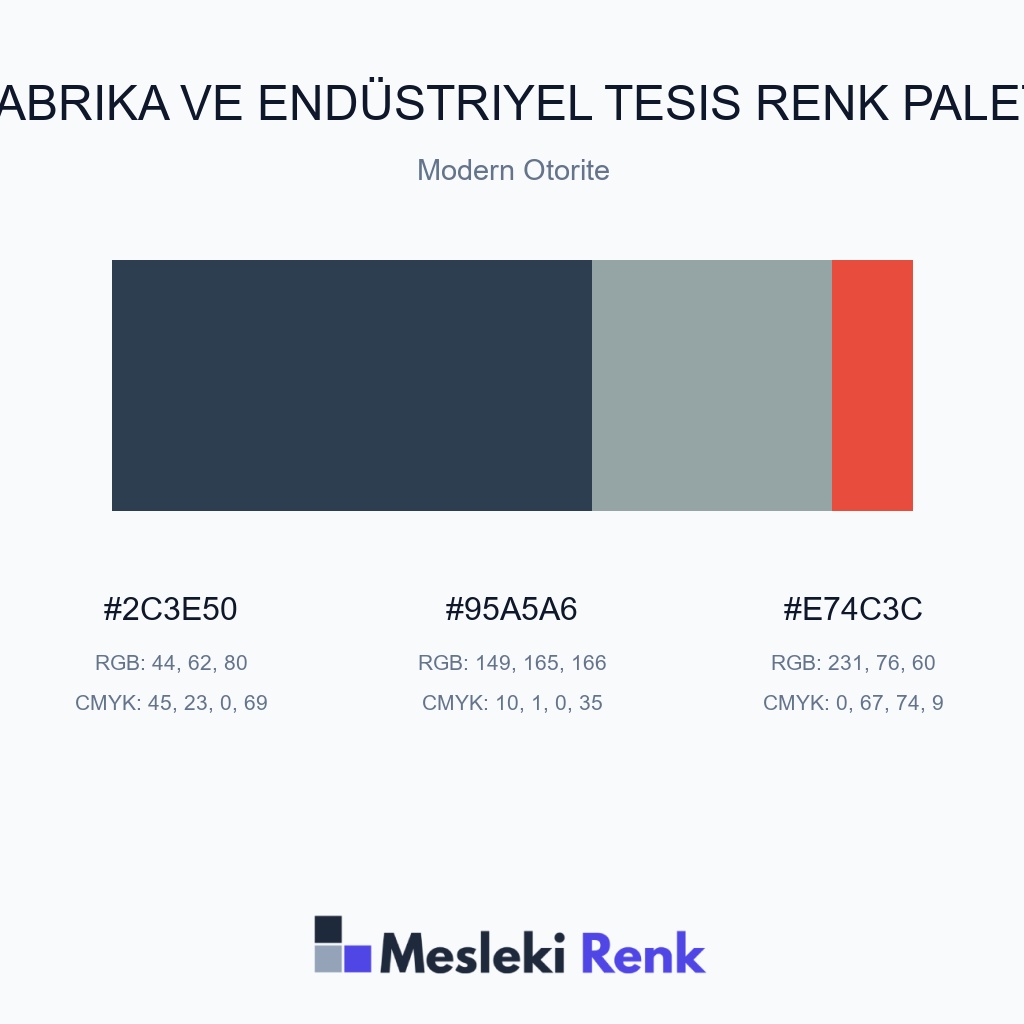 Fabrika ve Endüstriyel Tesis Modern Otorite Renk Paleti